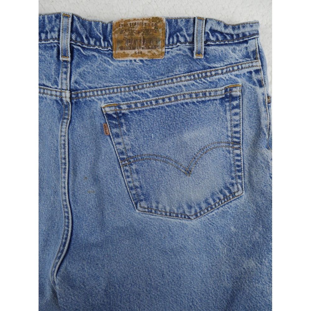 Levis 540 Jeans Mens Size 42x32 Vintage 90s Relaxed‎ Fit Brown Tab Blue Wash